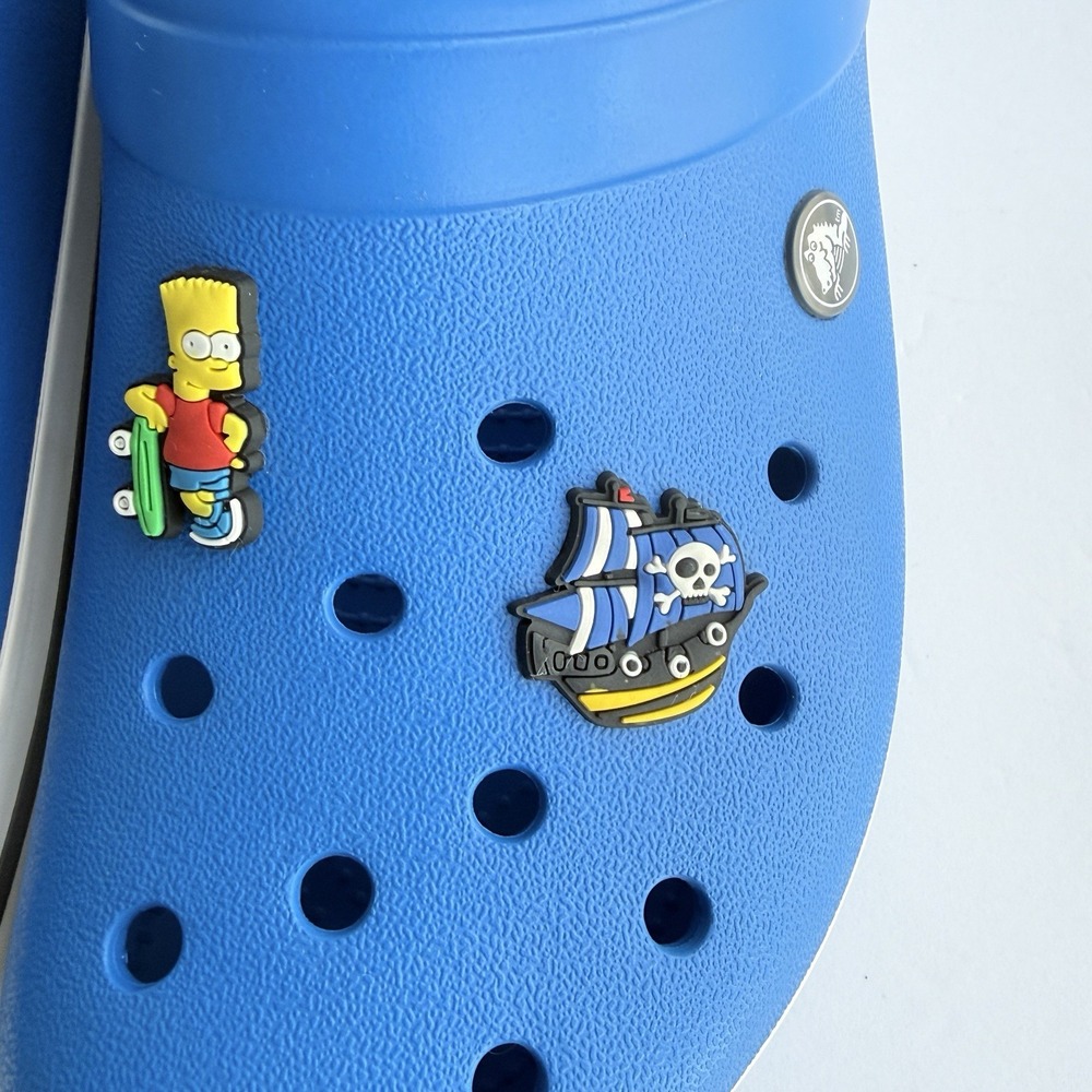 Mens Crocs 12 Crocband Blue Naruto Sasuke Uchiha Simpsons Pokemon Pirate Jibbitz - Picture 4 of 13